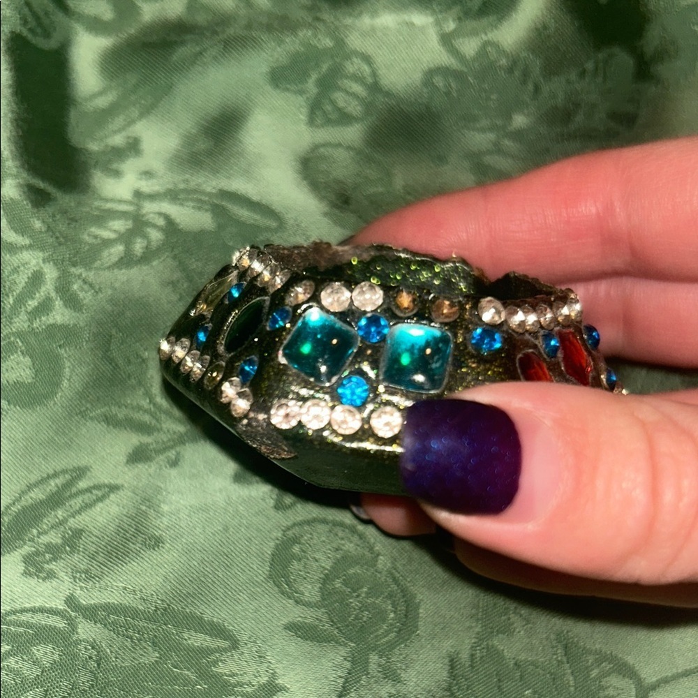Colorful mini Jewelry vintage Trinket Box holder whimsigoth - Picture 6 of 8